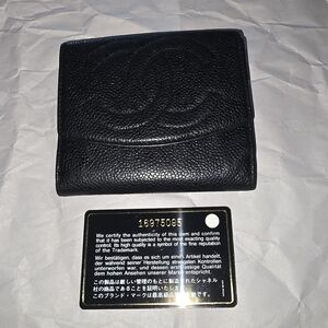 Chanel Black Leather Wallet, Used